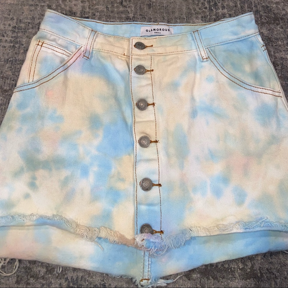 Tie dye Jean skirt